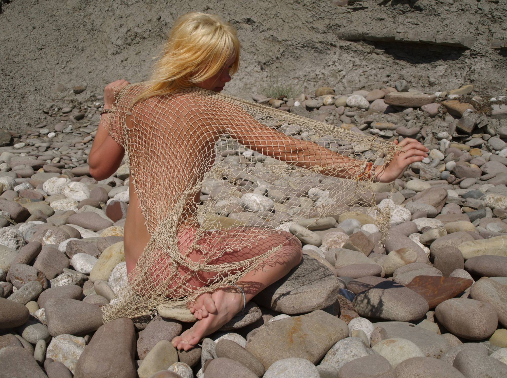 Pure Nudism Blonde Beach Rock Beauty - 2