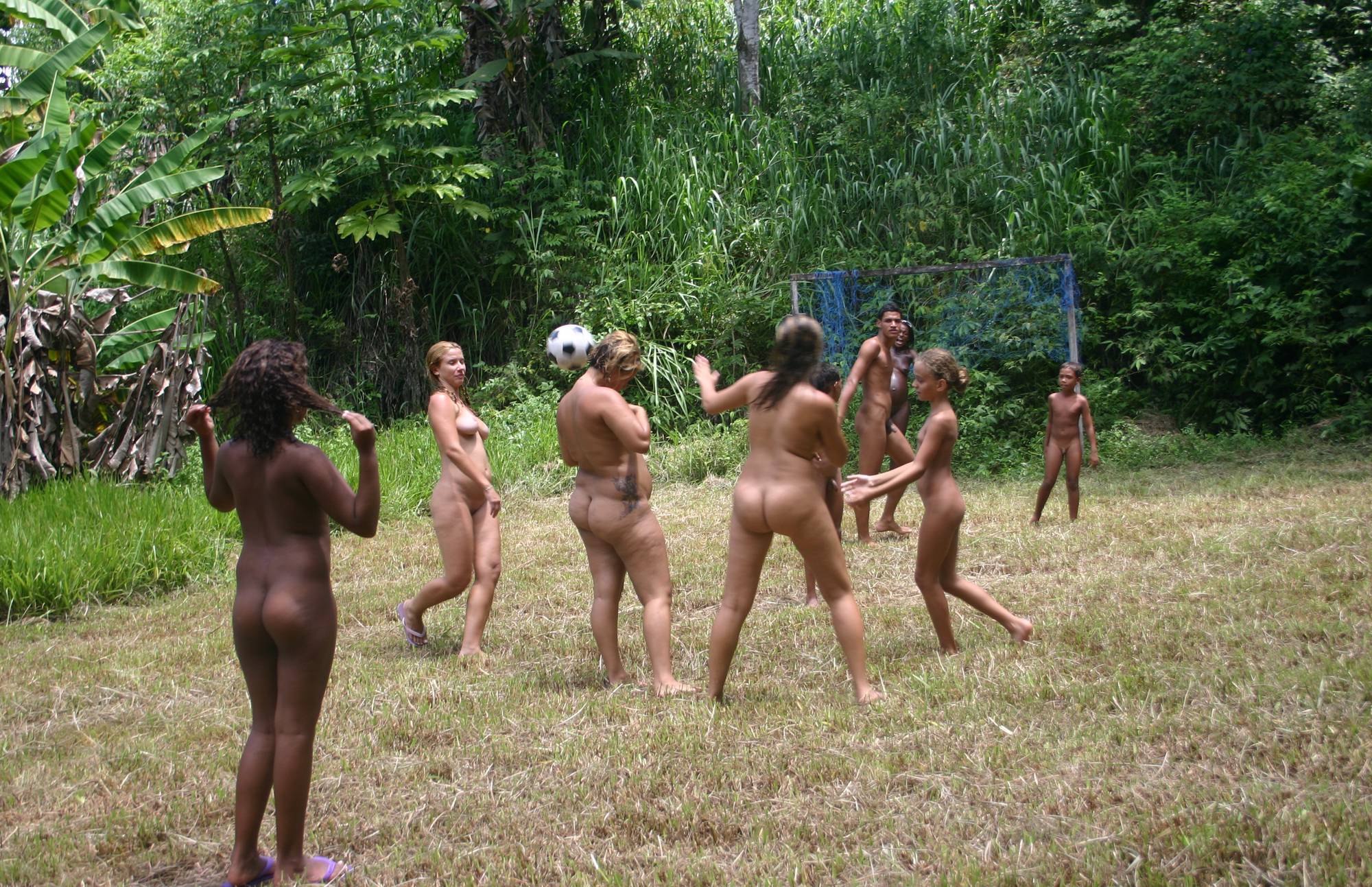 Young Nudists Brazilian Outdoor Soccer - 2