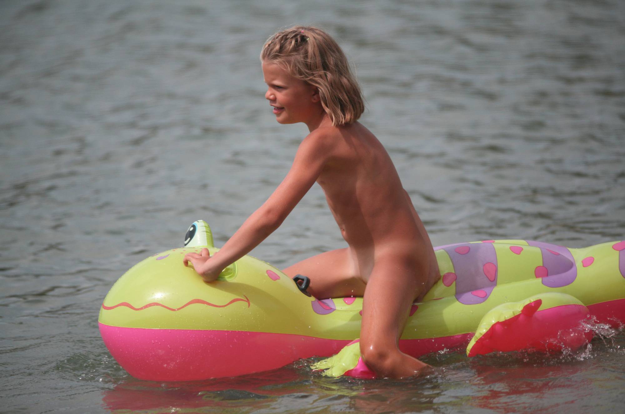 Nudist Kids On Floatables - Purenudism Family - 3