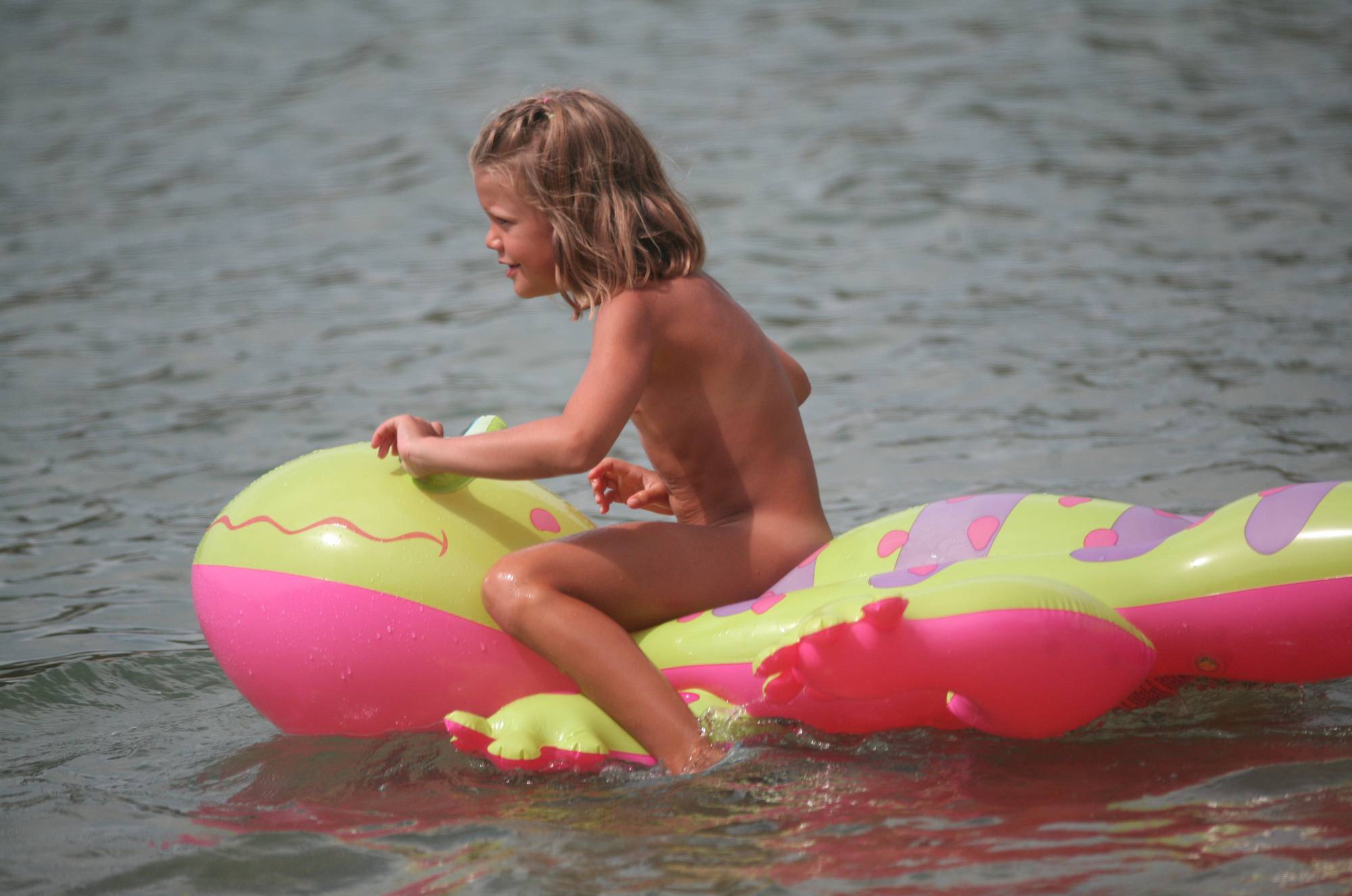 Nudist Kids On Floatables - Purenudism Family - 2