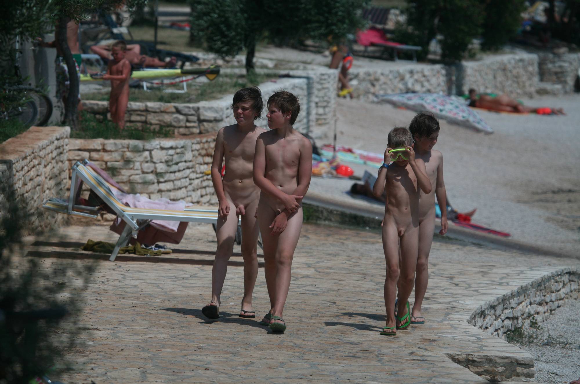 Young Pure Nudism - Boy Nudist Shore Walking - 1